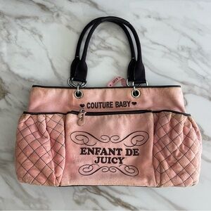 2000s Juicy Couture Baby Enfant Vintage Pink Y2K Diaper Bag